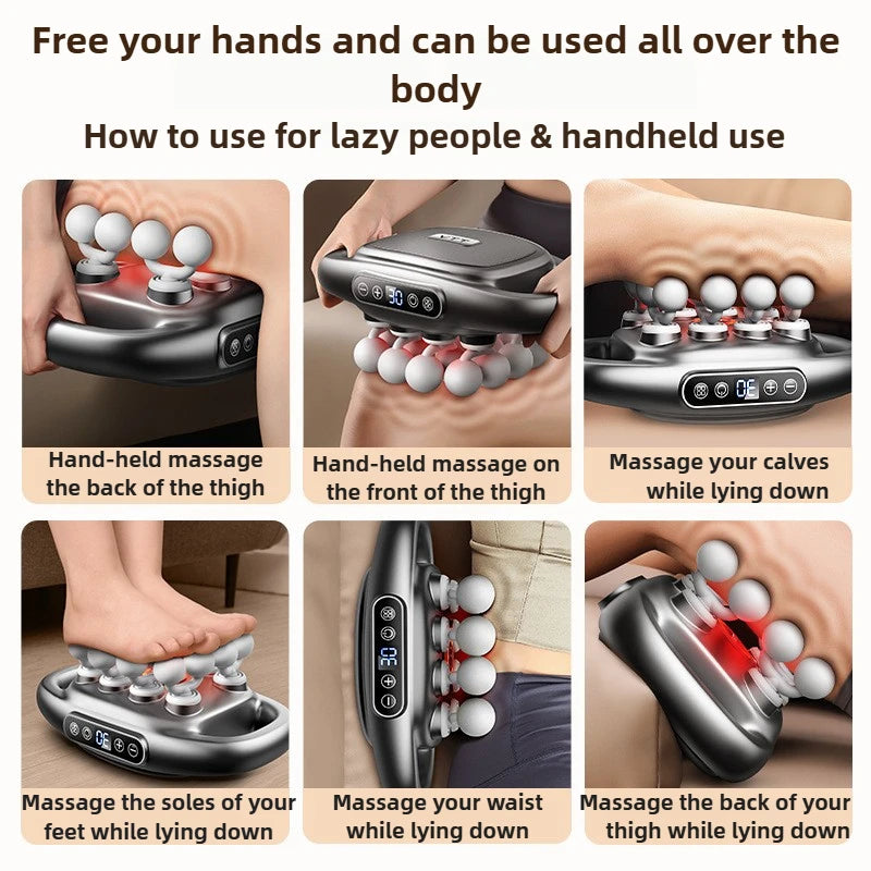 Ultimate 16-Head High-End Fascia Gun for Deep Muscle Relaxation - Perfect for Waist and Back Relief
