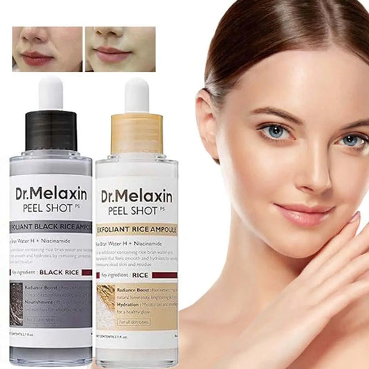 Revitalize Your Skin with Dr. Melaxin Rice Exfoliating Serum - Hydrating, Blackhead-Busting, and Pore-Shrinking Korean Face Care!