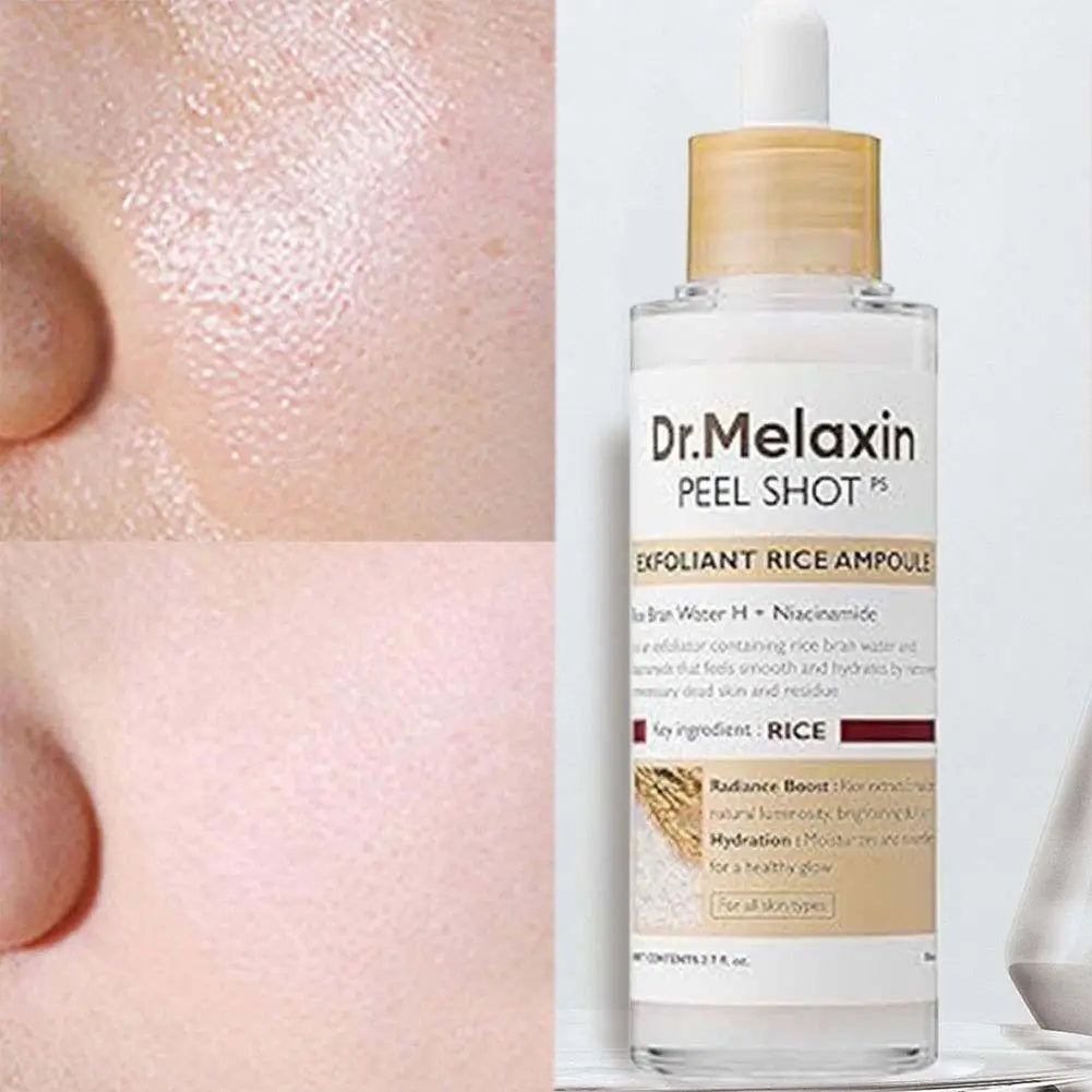 Revitalize Your Skin with Dr. Melaxin Rice Exfoliating Serum - Hydrating, Blackhead-Busting, and Pore-Shrinking Korean Face Care!