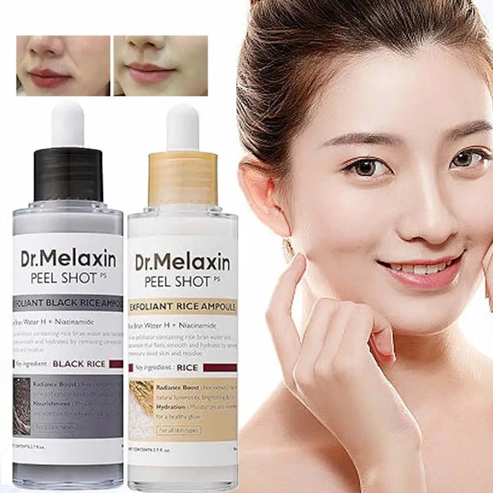 Revitalize Your Skin with Dr. Melaxin Rice Exfoliating Serum - Hydrating, Blackhead-Busting, and Pore-Shrinking Korean Face Care!