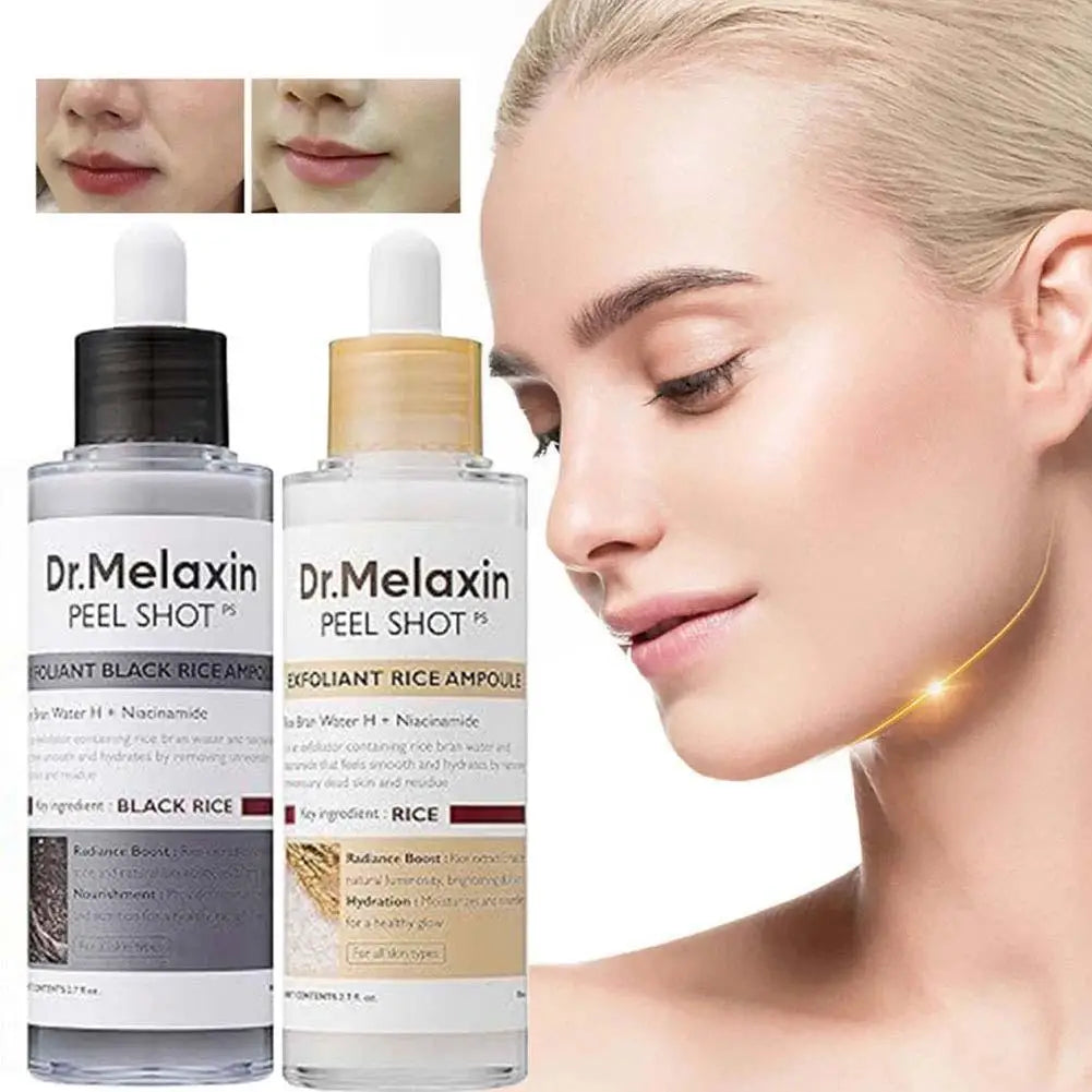 Revitalize Your Skin with Dr. Melaxin Rice Exfoliating Serum - Hydrating, Blackhead-Busting, and Pore-Shrinking Korean Face Care!